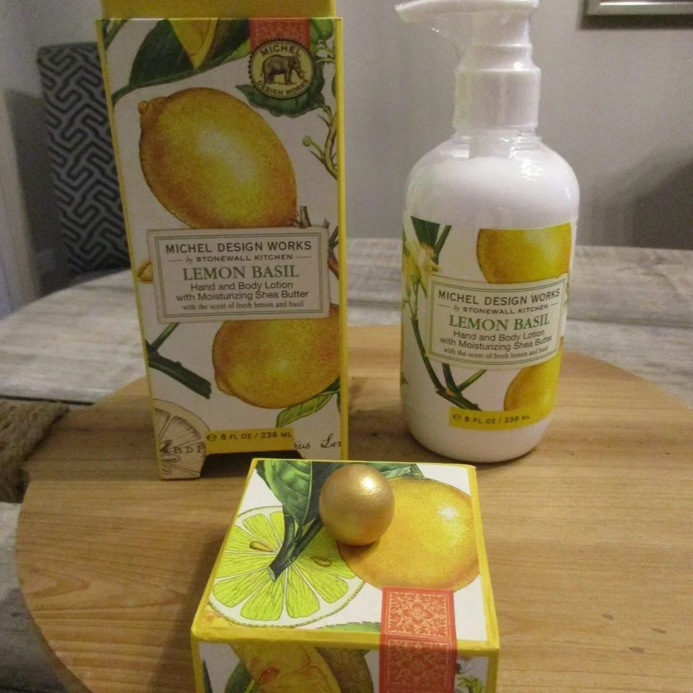 Michel Design Works Lemon Basil Hand and Body Lotion 8 oz